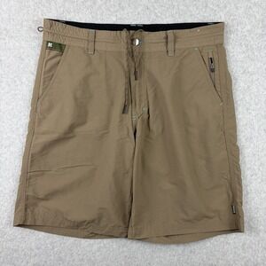 Howler Bros Horizon Hybrid Shorts Mens 34 Tan Ripstop Drawstring Quick Dry Nylon